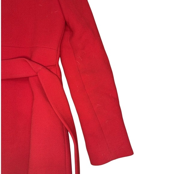 J.Crew Double Cloth By Manifaturra De Carmignano Button Up Coat Peacock Red Sz 4 - Picture 15 of 16